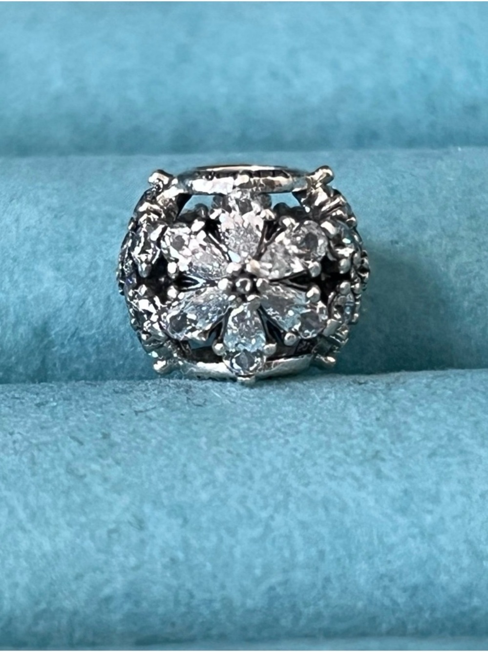 Pandora snowflake CZ Charm Bead